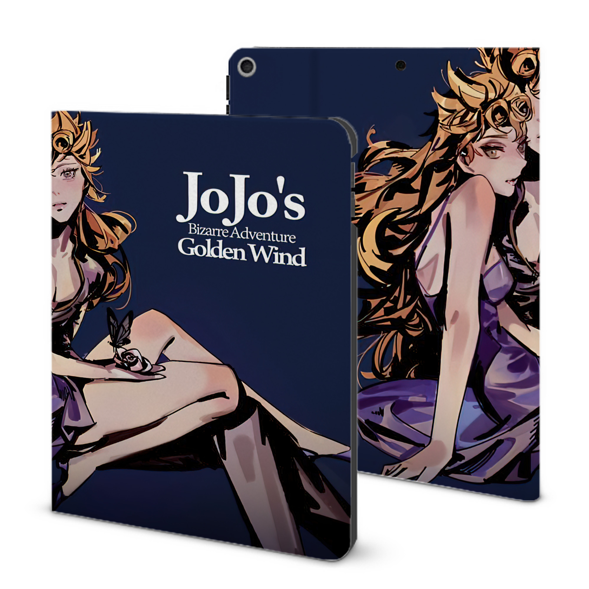 （画像用） ジョジョの奇妙な冒険 JoJo's Bizarre Adventure IPad ケース ブック型 PUレザー TPU 耐衝撃 軽量 薄型 ペン収納なし 全面保護 IPad 各モデル対応